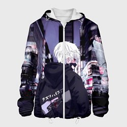 Куртка с капюшоном мужская Kaneki Ken, цвет: 3D-белый