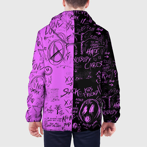 Мужская куртка Dead inside purple black / 3D-Черный – фото 4