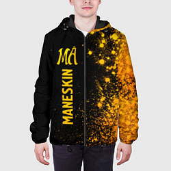Куртка с капюшоном мужская Maneskin - gold gradient: по-вертикали, цвет: 3D-черный — фото 2
