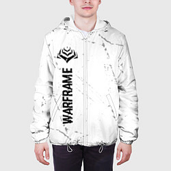 Куртка с капюшоном мужская Warframe glitch на светлом фоне: по-вертикали, цвет: 3D-белый — фото 2