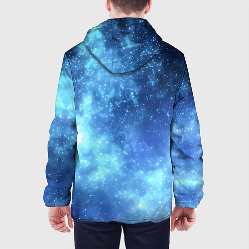 Мужская куртка Яркие звёзды в космосе / 3D-Черный – фото 4