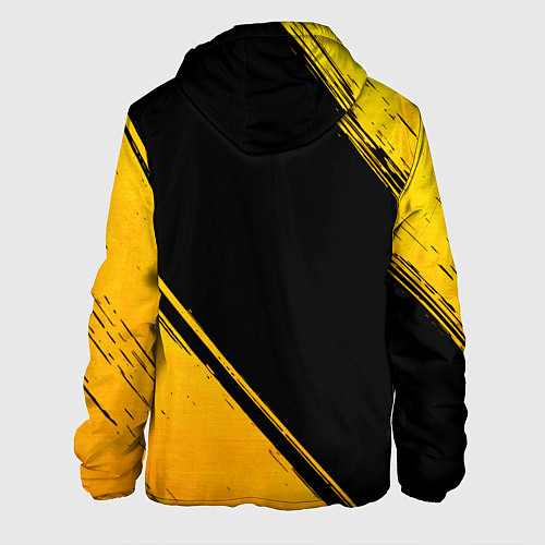 Мужская куртка DanMachi - gold gradient: надпись, символ / 3D-Черный – фото 2
