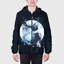 Куртка с капюшоном мужская Вэй и Лань, цвет: 3D-черный — фото 2