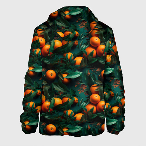 Мужская куртка Яркие апельсины / 3D-Белый – фото 2