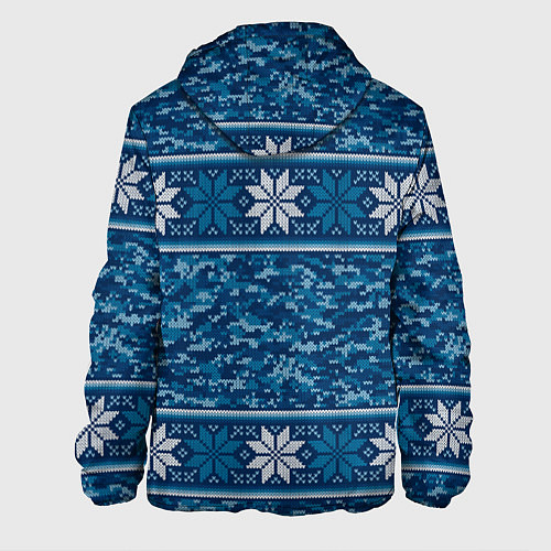 Мужская куртка Камуфляжный свитер - алатырь / 3D-Белый – фото 2