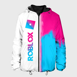 Куртка с капюшоном мужская Roblox neon gradient style: по-вертикали, цвет: 3D-черный