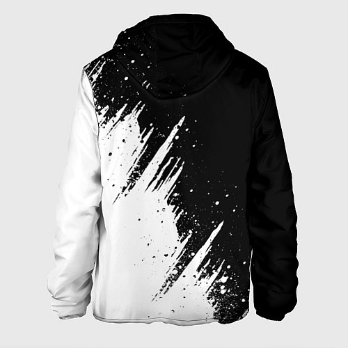 Мужская куртка Ауди - белые потертости / 3D-Белый – фото 2