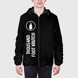 Куртка с капюшоном мужская Thousand Foot Krutch glitch на темном фоне: по-вер, цвет: 3D-черный — фото 2