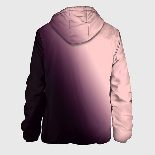 Мужская куртка Градиент пыльно-розовый / 3D-Белый – фото 2