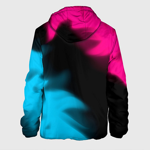 Мужская куртка Jaguar - neon gradient: надпись, символ / 3D-Черный – фото 2