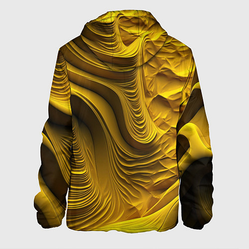 Мужская куртка Объемная желтая текстура / 3D-Белый – фото 2