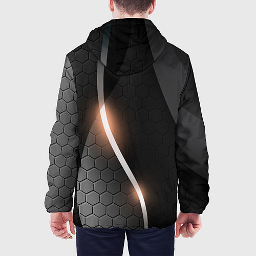 Мужская куртка Герб России на темном фоне / 3D-Черный – фото 4