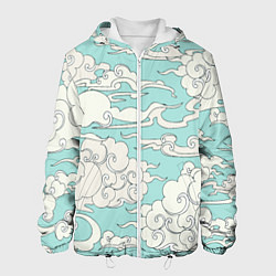 Куртка с капюшоном мужская Fly clouds, цвет: 3D-белый