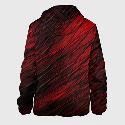 Мужская куртка Black red texture / 3D-Белый – фото 2