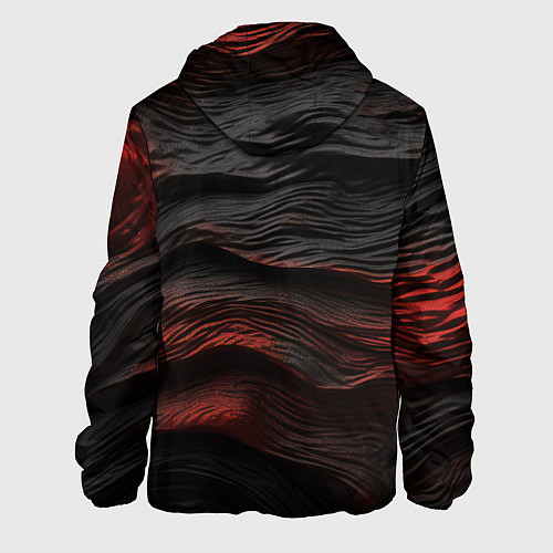 Мужская куртка Black red texture / 3D-Белый – фото 2