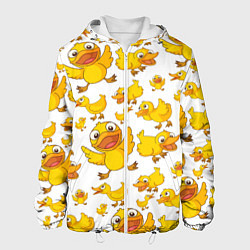Куртка с капюшоном мужская Yellow ducklings, цвет: 3D-белый