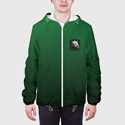 Куртка с капюшоном мужская Победоносный медведь, цвет: 3D-белый — фото 2