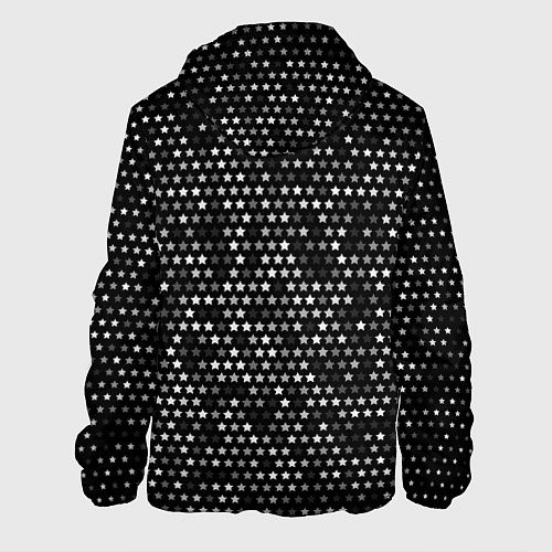 Мужская куртка HIM glitch на темном фоне: по-вертикали / 3D-Черный – фото 2