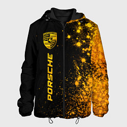 Мужская куртка Porsche - gold gradient: по-вертикали