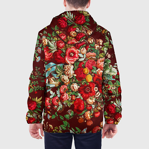 Мужская куртка Платок цветочный узор / 3D-Черный – фото 4