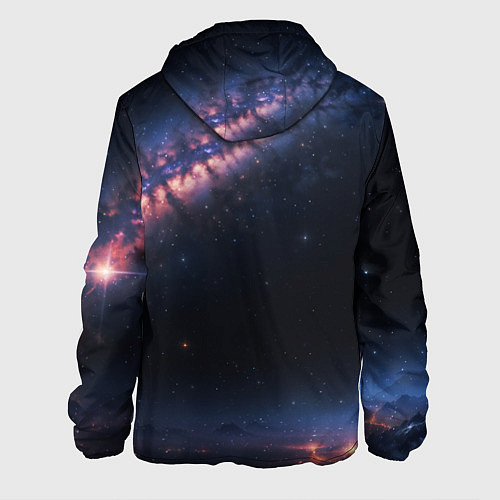 Мужская куртка Млечный путь в звездном небе / 3D-Белый – фото 2