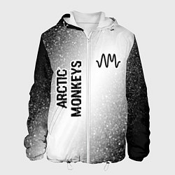 Мужская куртка Arctic Monkeys glitch на светлом фоне: надпись, си
