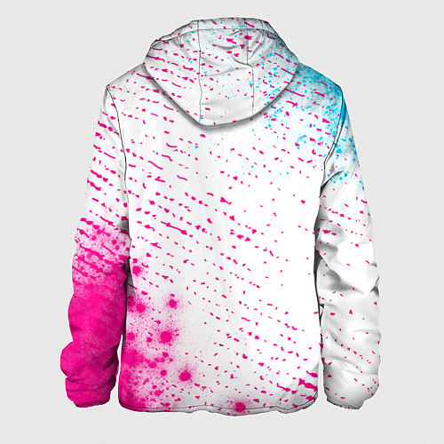 Мужская куртка Breaking Benjamin neon gradient style: надпись, си / 3D-Черный – фото 2