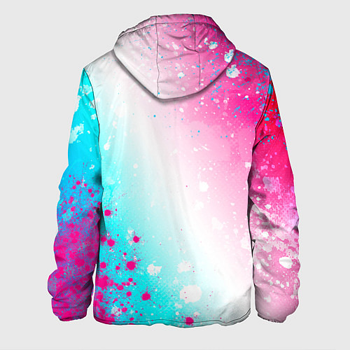 Мужская куртка Three Days Grace neon gradient style: надпись, сим / 3D-Черный – фото 2