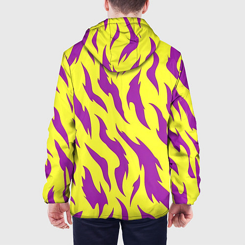 Мужская куртка Кислотный тигр паттерн / 3D-Черный – фото 4