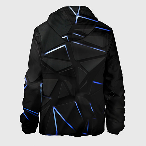 Мужская куртка Black texture neon line / 3D-Белый – фото 2