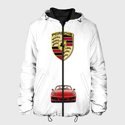 Куртка с капюшоном мужская Porsche car, цвет: 3D-черный