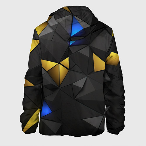 Мужская куртка Black yellow geometry / 3D-Белый – фото 2