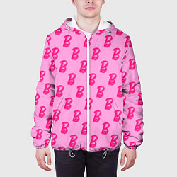 Куртка с капюшоном мужская Барби Фильм Текстура, цвет: 3D-белый — фото 2