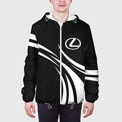 Куртка с капюшоном мужская Lexus - carbon line, цвет: 3D-белый — фото 2