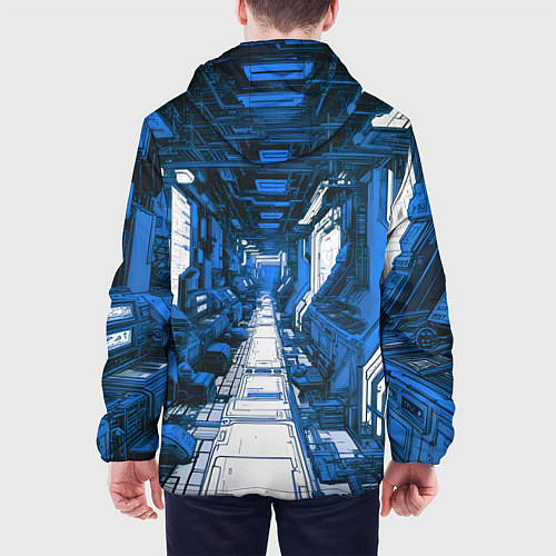 Мужская куртка Синяя комната киберпанк / 3D-Черный – фото 4