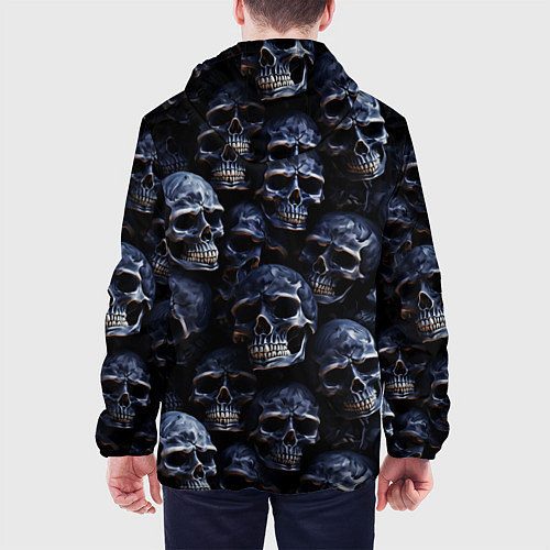 Мужская куртка Черные металлические черепа / 3D-Черный – фото 4
