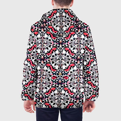 Мужская куртка Геометрический паттерн - нейросеть / 3D-Черный – фото 4