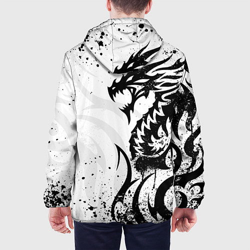 Мужская куртка Fox motocross - белый дракон / 3D-Черный – фото 4