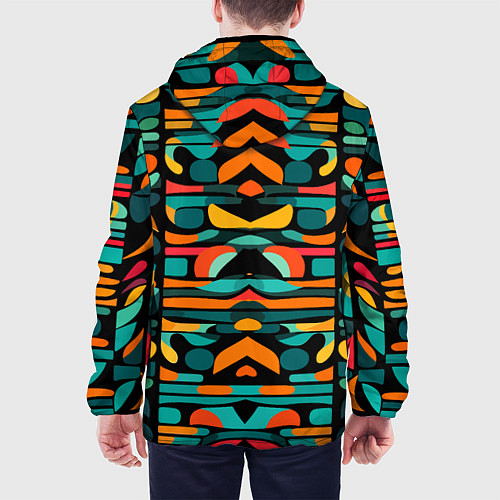 Мужская куртка Абстрактный красочный паттерн - мода / 3D-Черный – фото 4