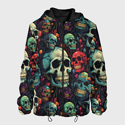 Куртка с капюшоном мужская Милый skull, цвет: 3D-черный