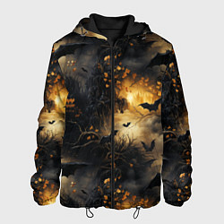Куртка с капюшоном мужская Ночная мышь, цвет: 3D-черный
