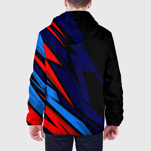 Мужская куртка BMW - m colors and black / 3D-Черный – фото 4