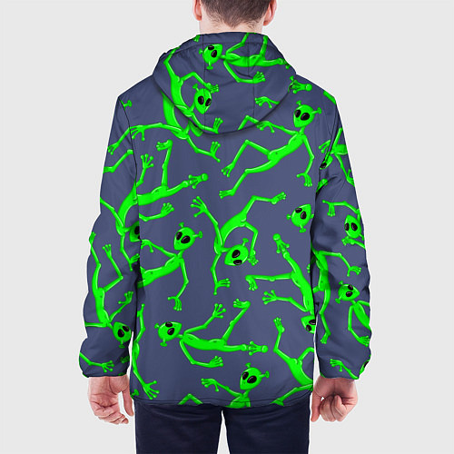 Мужская куртка Инопланетяне паттерн / 3D-Черный – фото 4