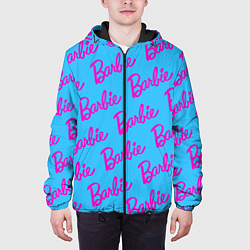 Куртка с капюшоном мужская Barbie pattern, цвет: 3D-черный — фото 2