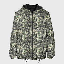 Куртка с капюшоном мужская Американские доллары, цвет: 3D-черный