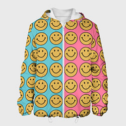 Куртка с капюшоном мужская Smiley, цвет: 3D-белый