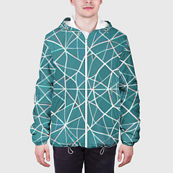 Куртка с капюшоном мужская Эвклидова паутина, цвет: 3D-белый — фото 2