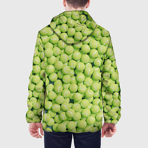 Мужская куртка Узор из теннисных мячей / 3D-Черный – фото 4