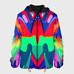 Куртка с капюшоном мужская Abstract mirror composition, цвет: 3D-черный