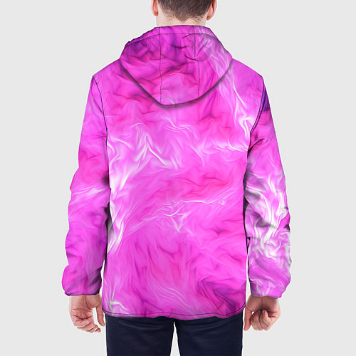 Мужская куртка Розовый нежный фон / 3D-Черный – фото 4